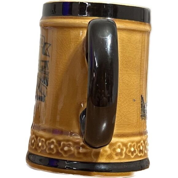 Vintage Hand Painted Japanese Beer Stein Stagecoach Coffee Mug Dickens Days - Picture 2 of 7